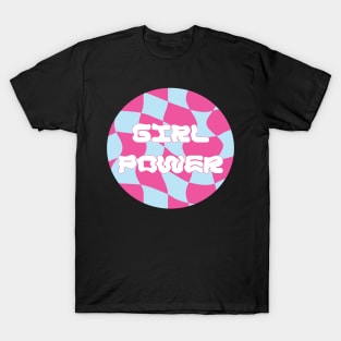 Y2K Pink Girl Power Pattern T-Shirt